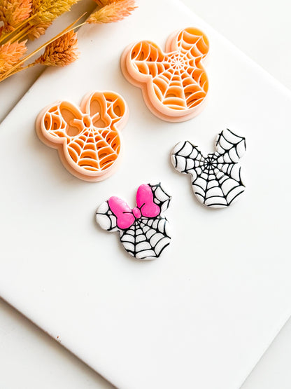 Spiderweb Mouse Head Clay Cutters: Halloween Jewelry Making