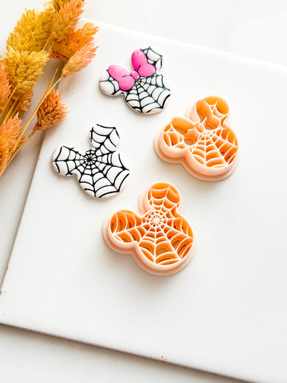 Spiderweb Mouse Head Clay Cutters: Halloween Jewelry Making