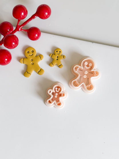 Gingerbread Man Polymer Clay Cutter Christmas Ornament and Charm Tool