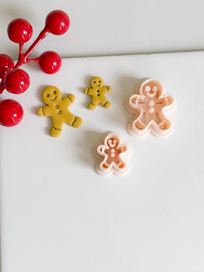 Gingerbread Man Polymer Clay Cutter Christmas Ornament and Charm Tool