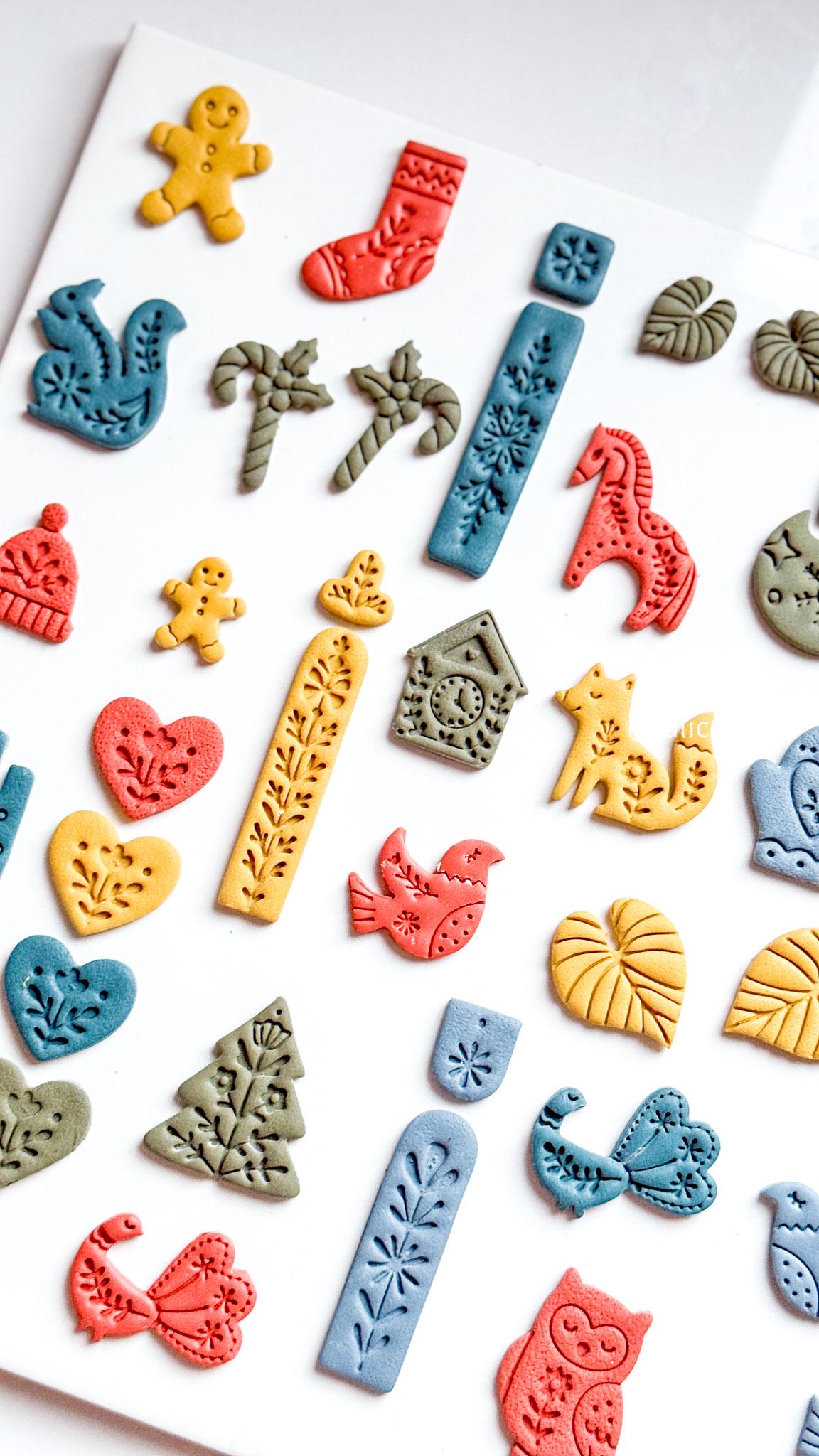Nordic Floral Squirrel Polymer Clay Cutter for Earrings and Ornaments