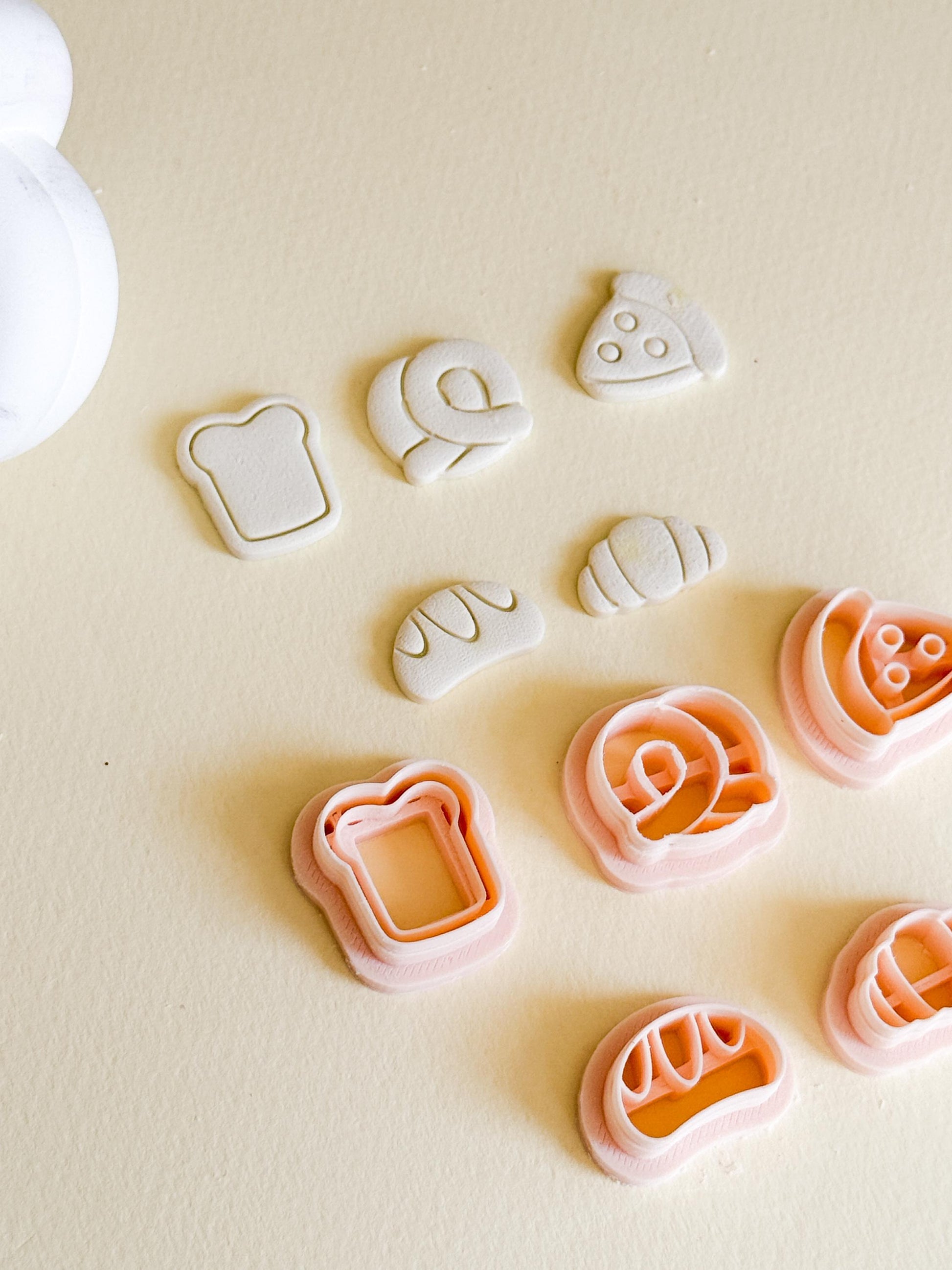 Bakery Bites Clay Cutter Set: Miniature Food Jewelry Molds