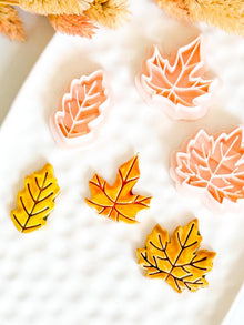 Autumn Leaf Clay Cutters: Oak & Maple Polymer Clay Jewelry
