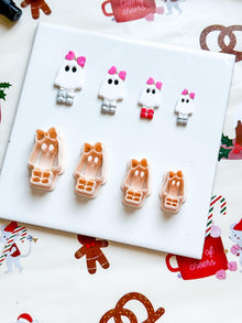Bow Ghost Polymer Clay Cutter: Halloween Jewelry Supplies