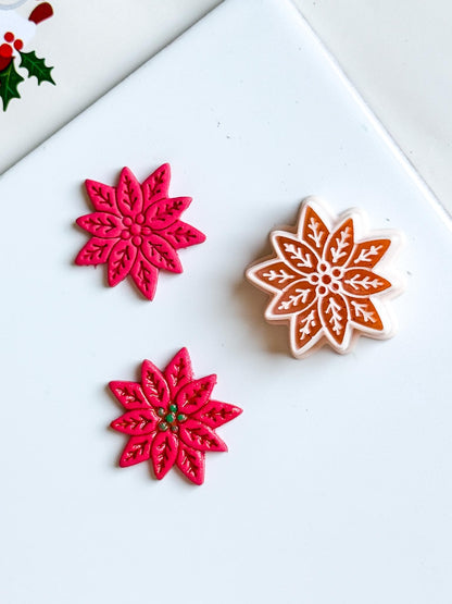 Poinsettia Snowflake Star Polymer Clay Cutter Christmas Holiday Jewelry Making Supplies