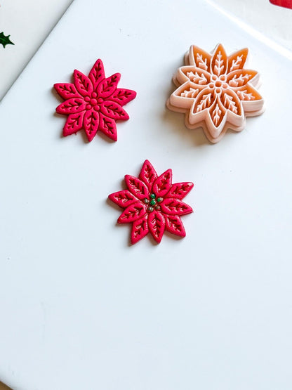 Poinsettia Snowflake Star Polymer Clay Cutter Christmas Holiday Jewelry Making Supplies