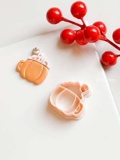 Pumpkin Spice Latte Polymer Clay Cutter: Fall Mug with Whipped Cream