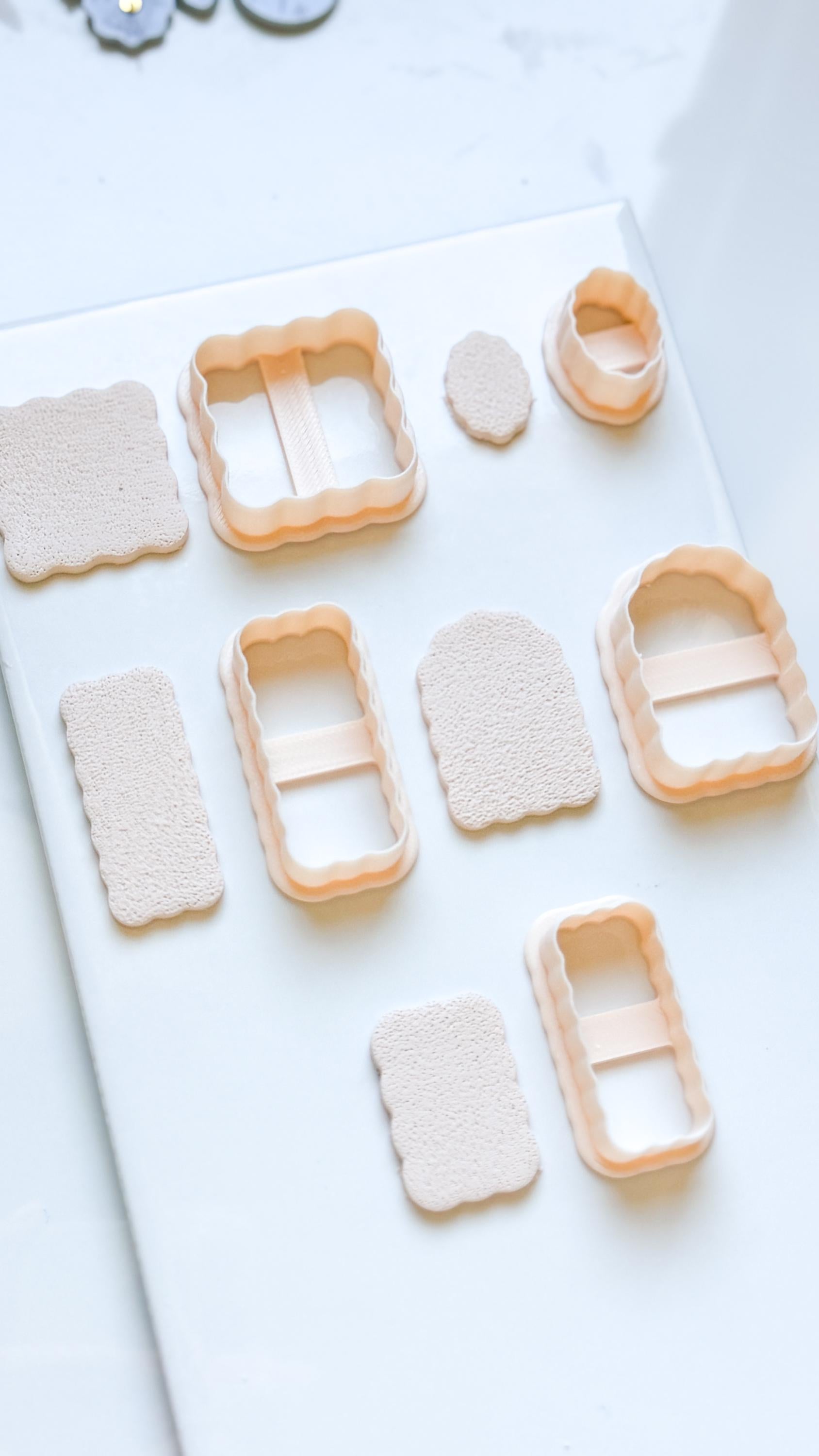 Scalloped Polymer Clay Cutters: Wavy Jewelry Making Tools