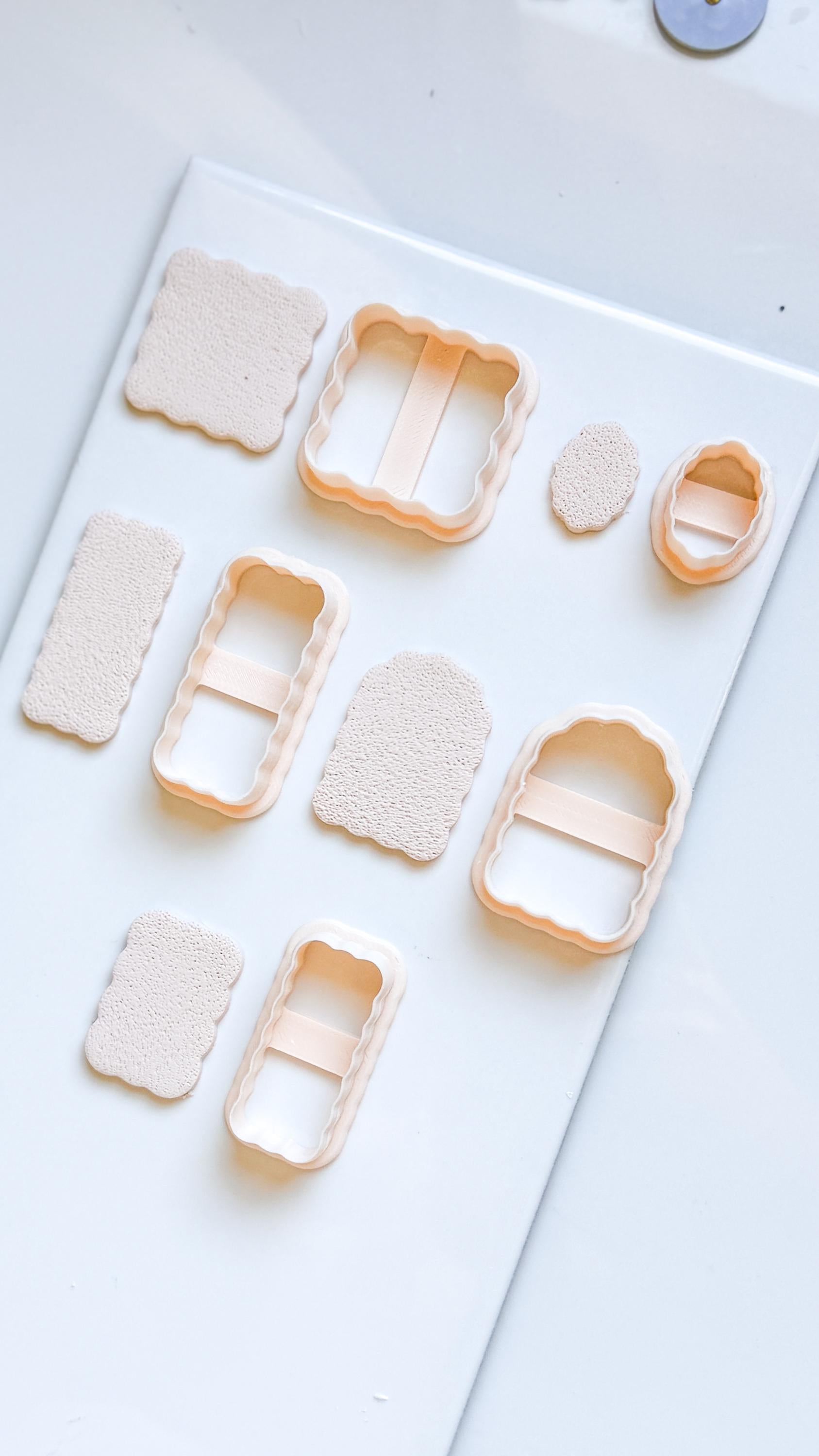 Scalloped Polymer Clay Cutters: Wavy Jewelry Making Tools