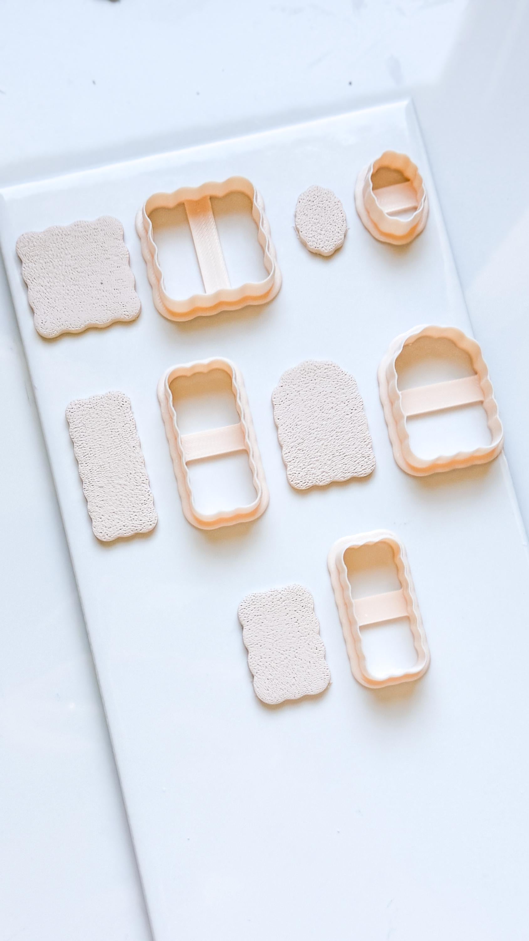 Scalloped Polymer Clay Cutters: Wavy Jewelry Making Tools