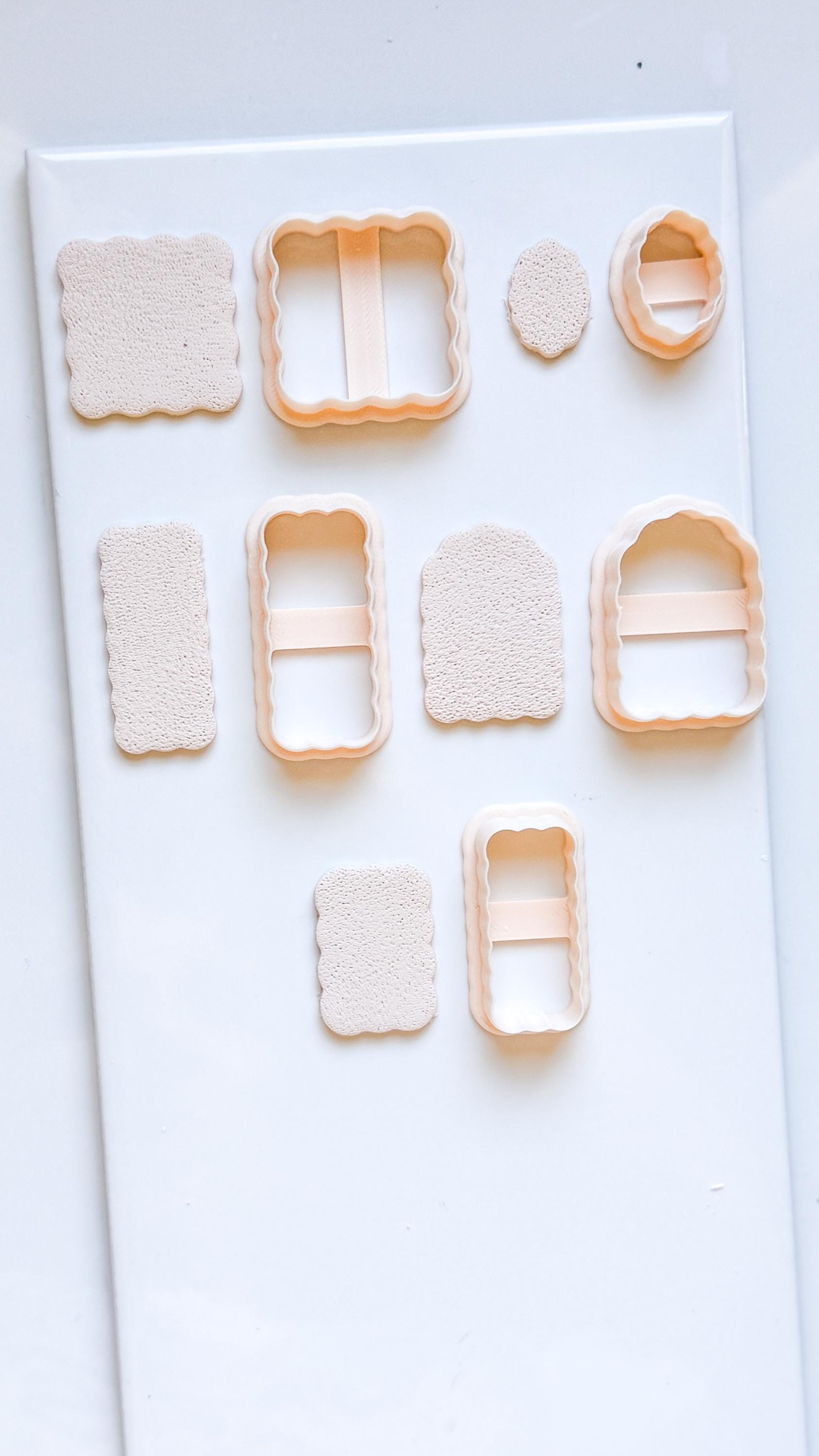 Scalloped Polymer Clay Cutters: Wavy Jewelry Making Tools