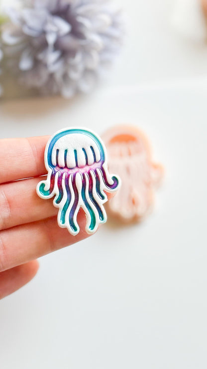 Jellyfish Polymer Clay Cutter: Ocean Earrings, Summer Sea Design (45mm