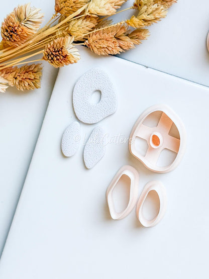 Organic Shape Polymer Clay Cutters 3 Organic Shapes for Earrings