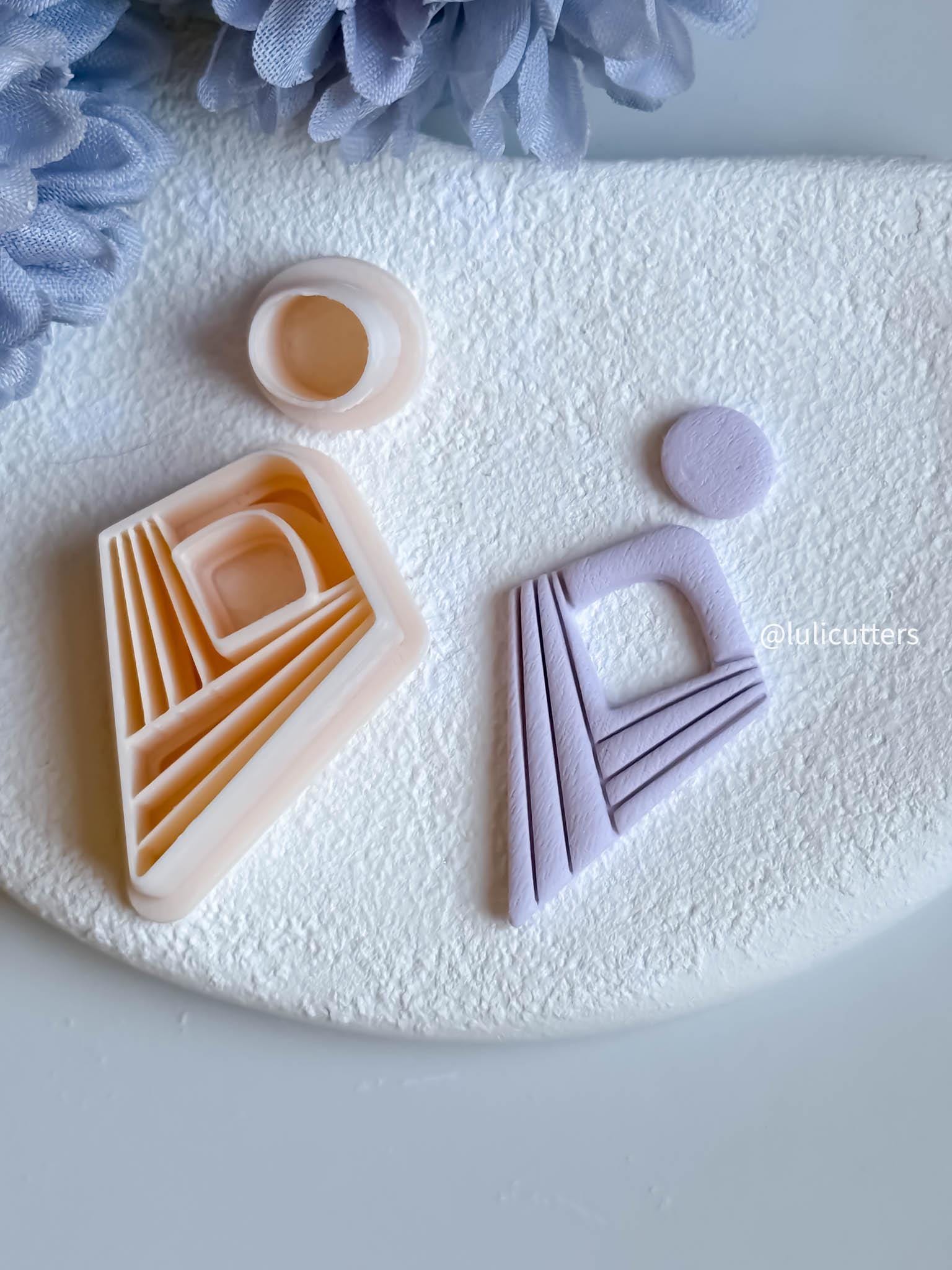Geometric Arch Earring Cutter Set Includes 40 mm Base + 14 mm Circle Topper