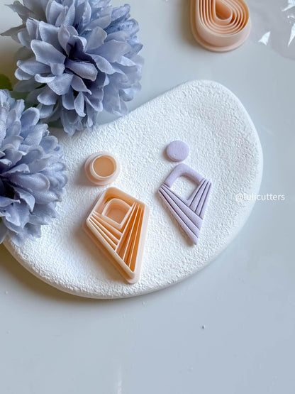 Geometric Arch Earring Cutter Set Includes 40 mm Base + 14 mm Circle Topper