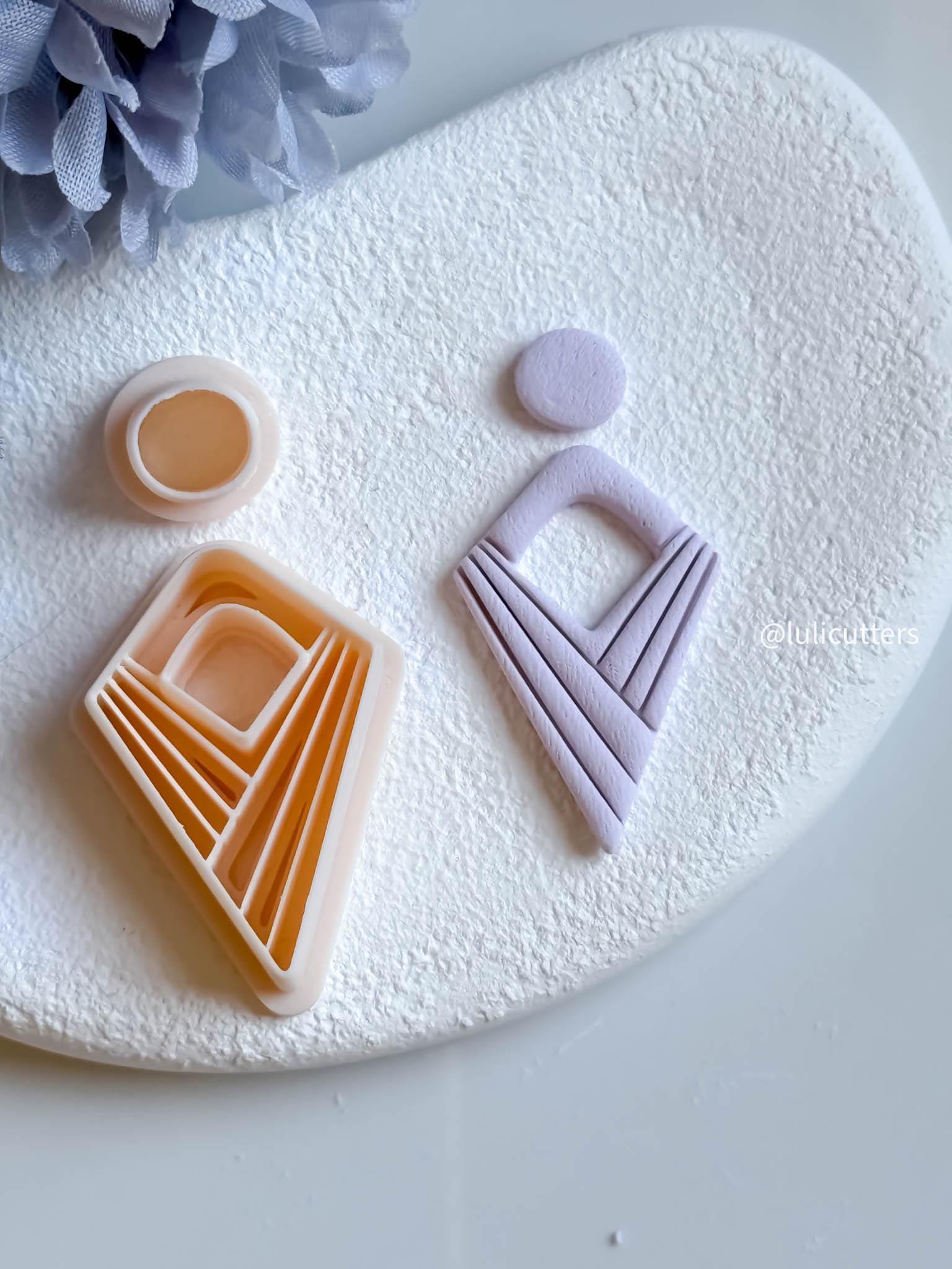 Geometric Arch Earring Cutter Set Includes 40 mm Base + 14 mm Circle Topper