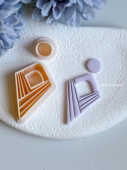 Geometric Arch Earring Cutter Set Includes 40 mm Base + 14 mm Circle Topper