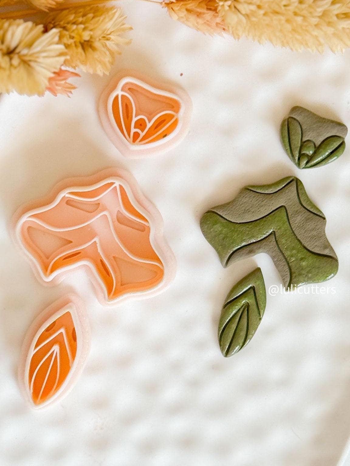 Layered Leaf Clay Cutters: Botanical Boho Earring Jewelry Making