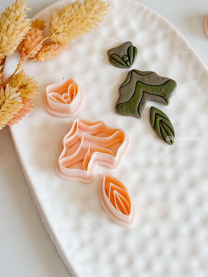 Layered Leaf Clay Cutters: Botanical Boho Earring Jewelry Making