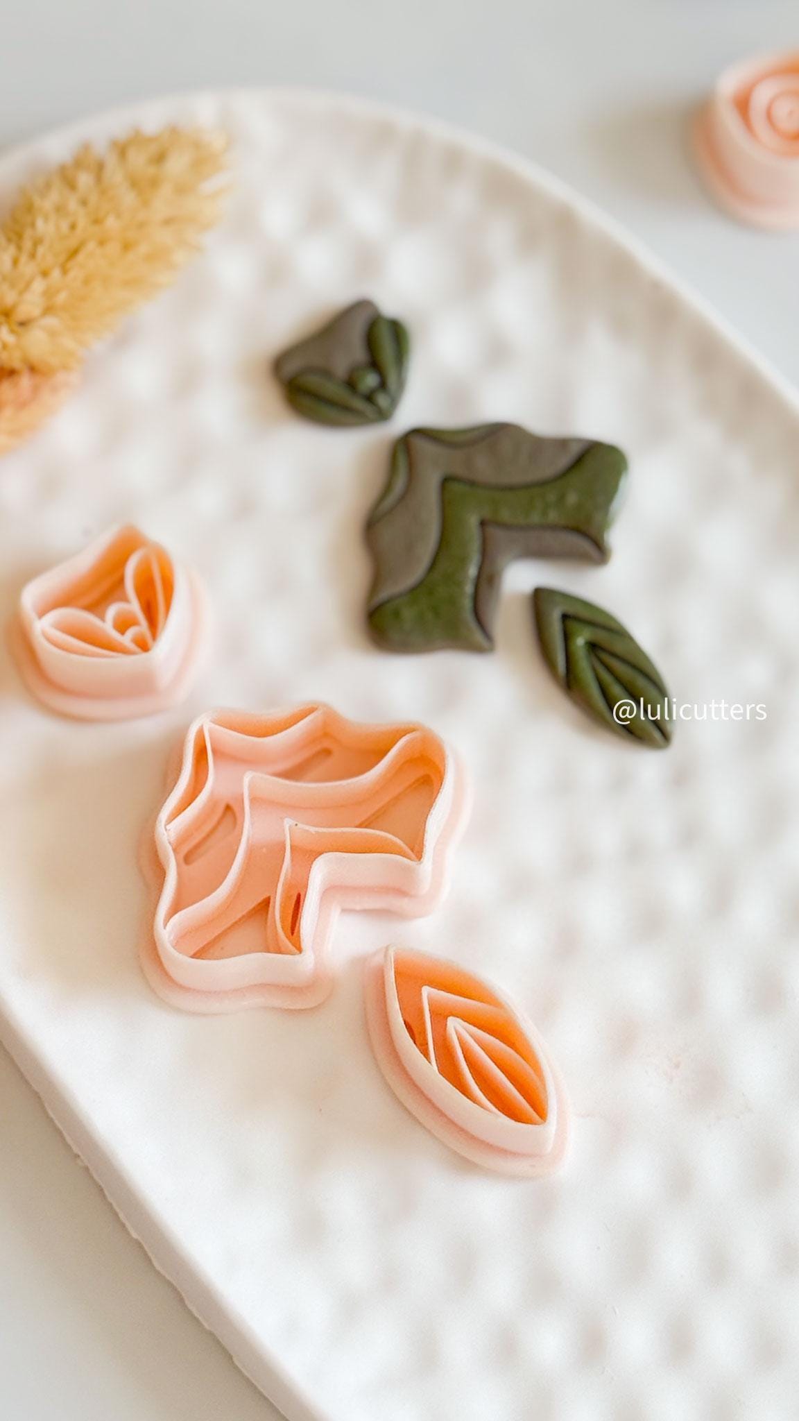 Layered Leaf Clay Cutters: Botanical Boho Earring Jewelry Making
