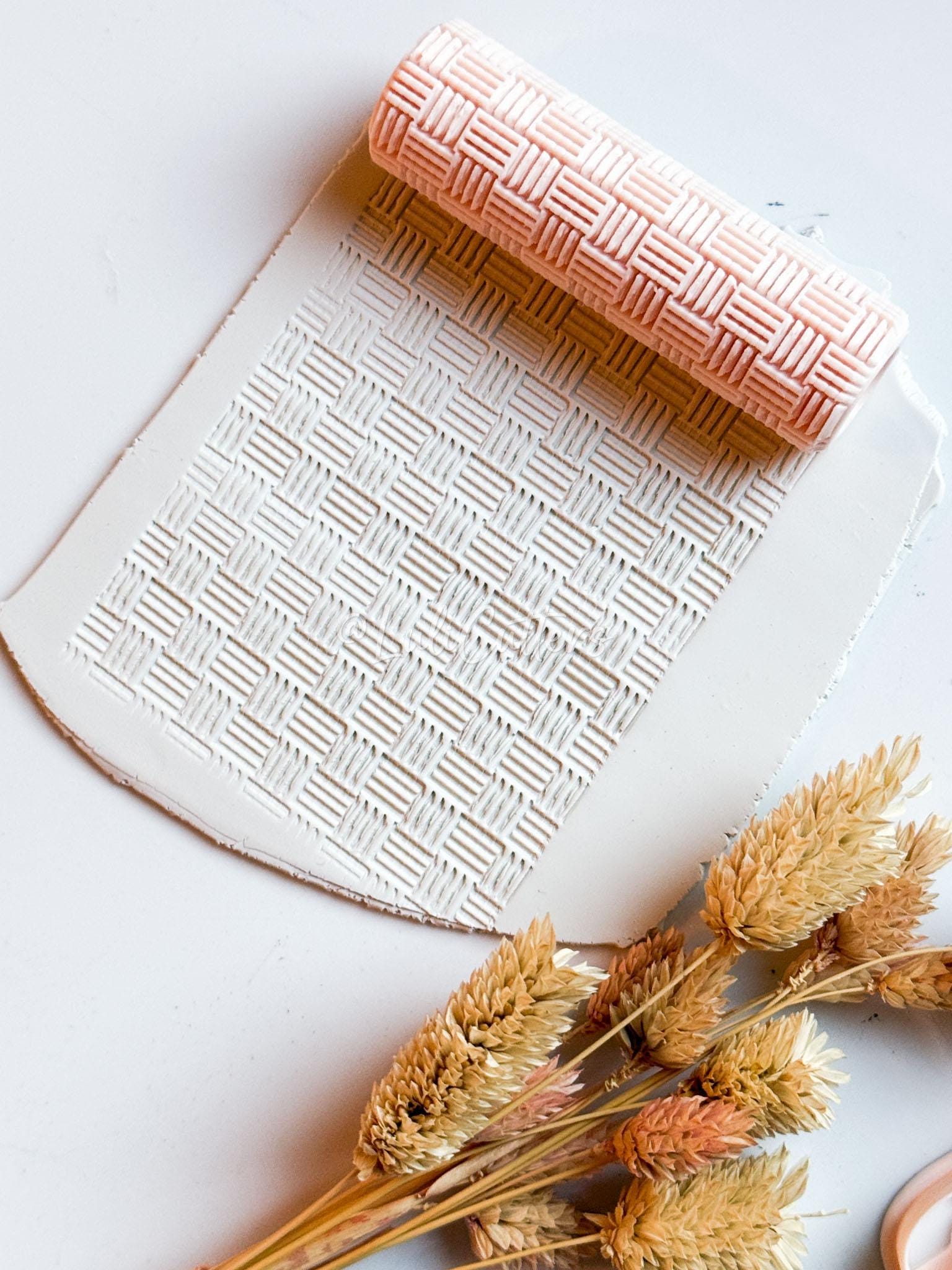 Grid Lines Texture Roller: Polymer Clay Jewelry & Crafts