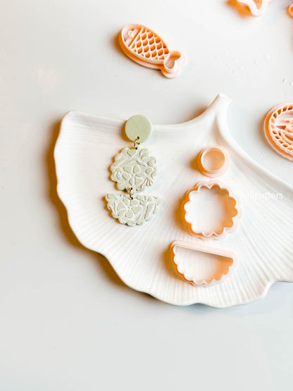 Scalloped Clay Cutter Set: 3-Piece Earring Shapes