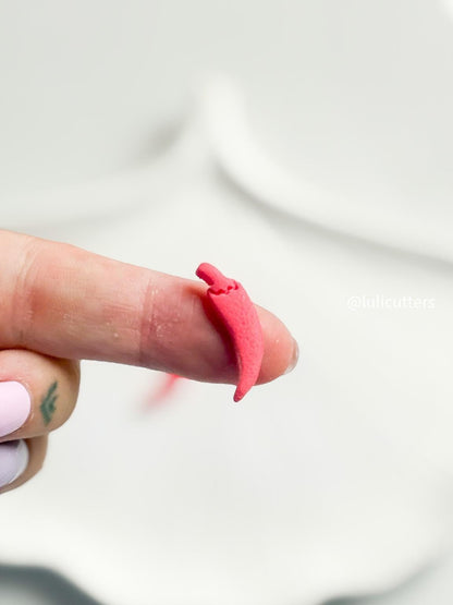 Mini Chili Pepper Clay Cutter 25mm Spicy Earring Cutter with Imprint