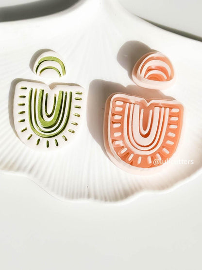 Boho Curve Clay Cutter Set Includes Base + Arch Top for Earrings