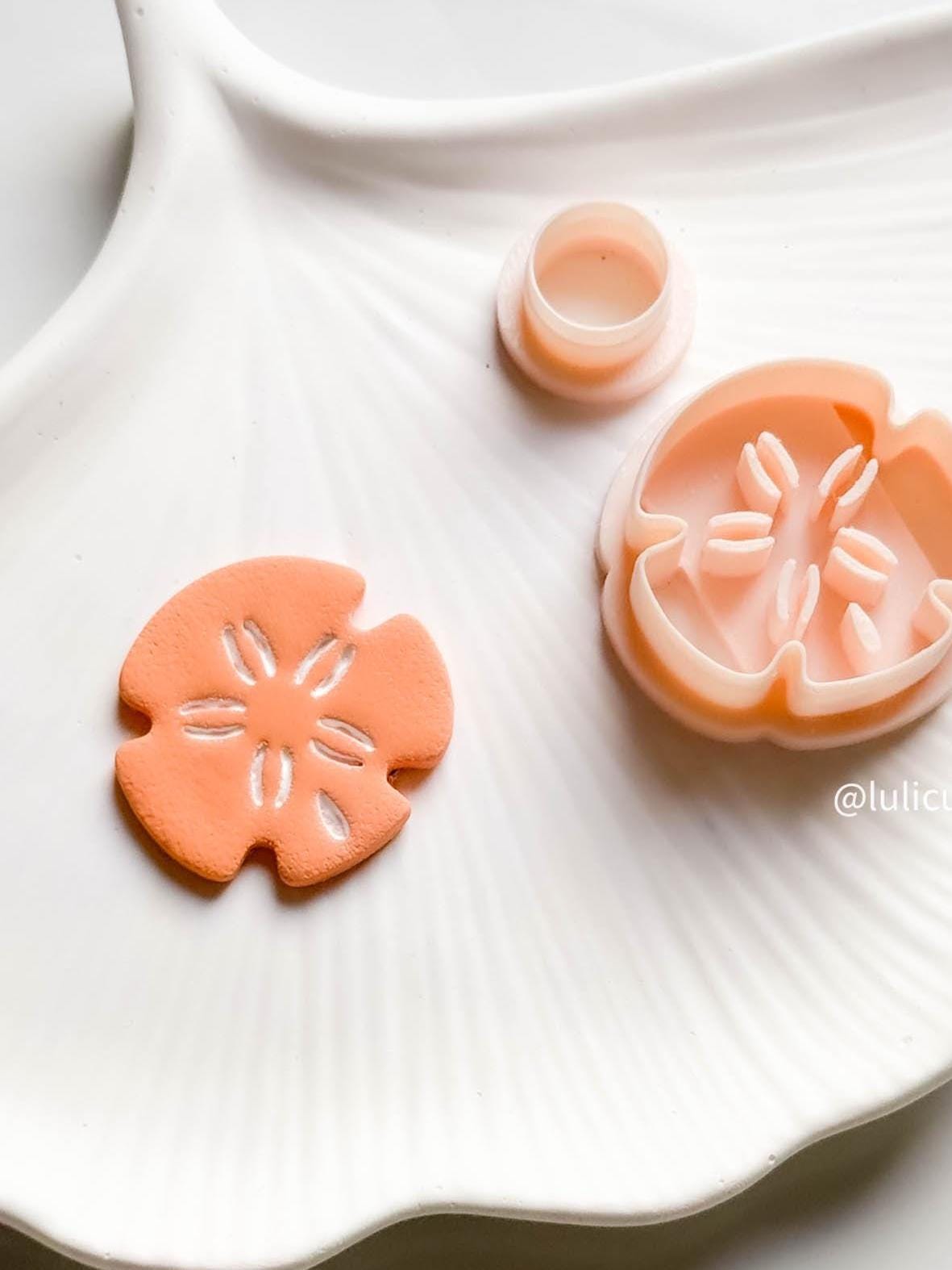 Sand Dollar Clay Earring Cutter Set Includes Base Shape + Circle Topper
