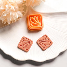 Square Floral Polymer Clay Earring Cutter Geometric Petal Drop Cutter for DIY Jewelry
