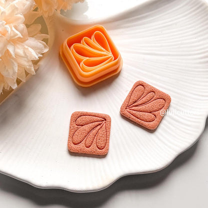 Square Floral Polymer Clay Earring Cutter Geometric Petal Drop Cutter for DIY Jewelry