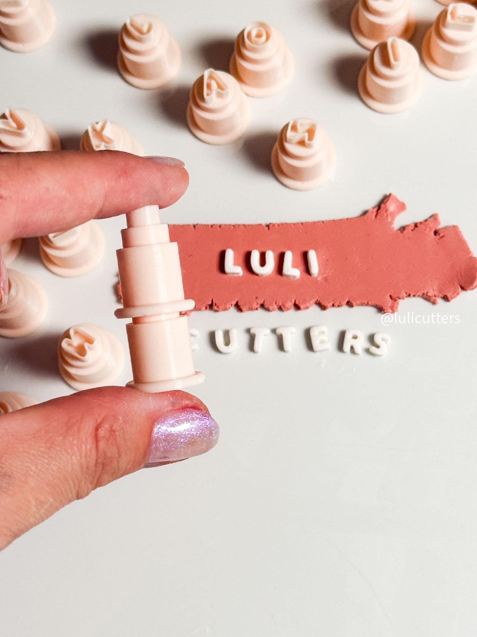 Stackable Nano Letter Set Mini Alphabet for Polymer Clay Charms, Tags, Personalization