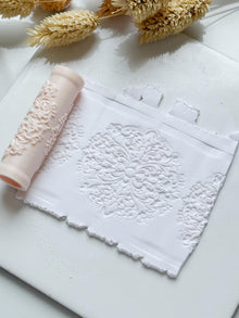 Baroque Floral Scroll Polymer Clay Roller Embossing Texture Tool