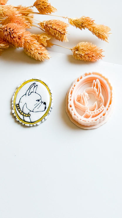 French Bulldog Polymer Clay Cutter: Dog Breed Charm, Earring Mold