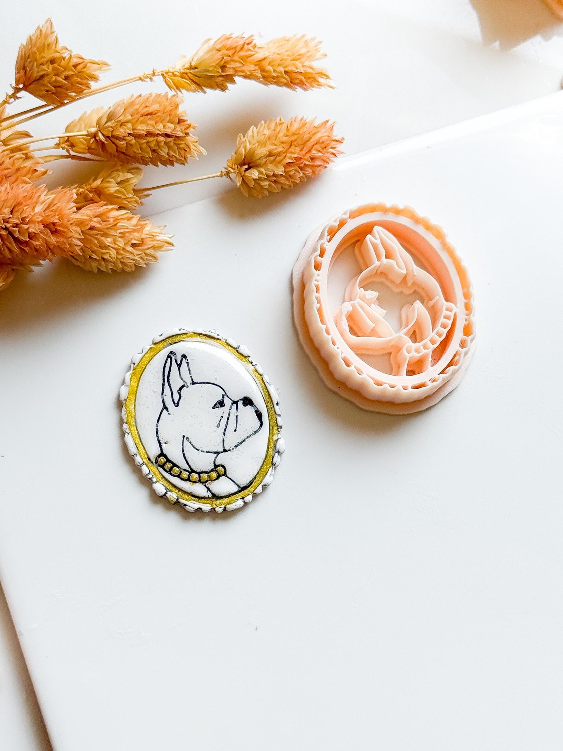 French Bulldog Polymer Clay Cutter: Dog Breed Charm, Earring Mold