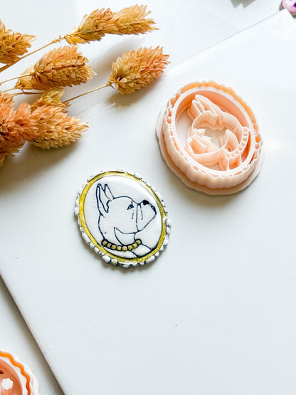 French Bulldog Polymer Clay Cutter: Dog Breed Charm, Earring Mold