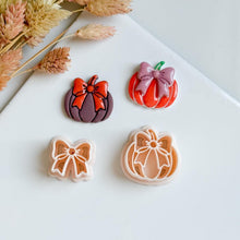 Pumpkin with Bow Clay Cutter: Halloween Polymer Clay Jewelry Mold