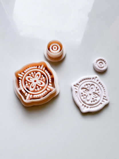 Ethnic Ceramic Pattern Earring Clay Cutter: Jewelry Making Tool