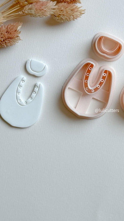 Modern Arch Clay Cutter Set: Geometric Polymer Clay Earring Molds