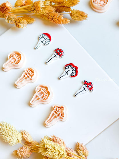 Booty Mushroom Clay Cutter Set: Funny Polymer Clay Molds for Earrings