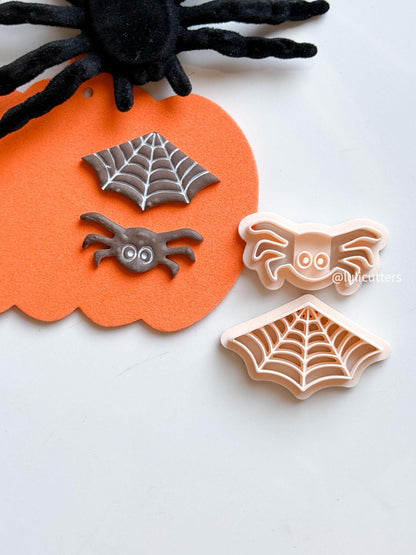 Spider & Web Polymer Clay Cutter Set: Halloween Earring Jewelry