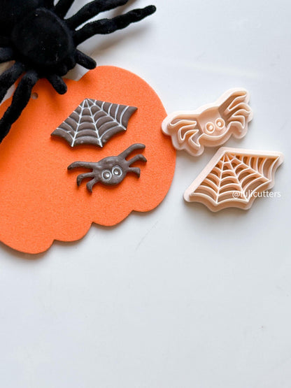 Spider & Web Polymer Clay Cutter Set: Halloween Earring Jewelry
