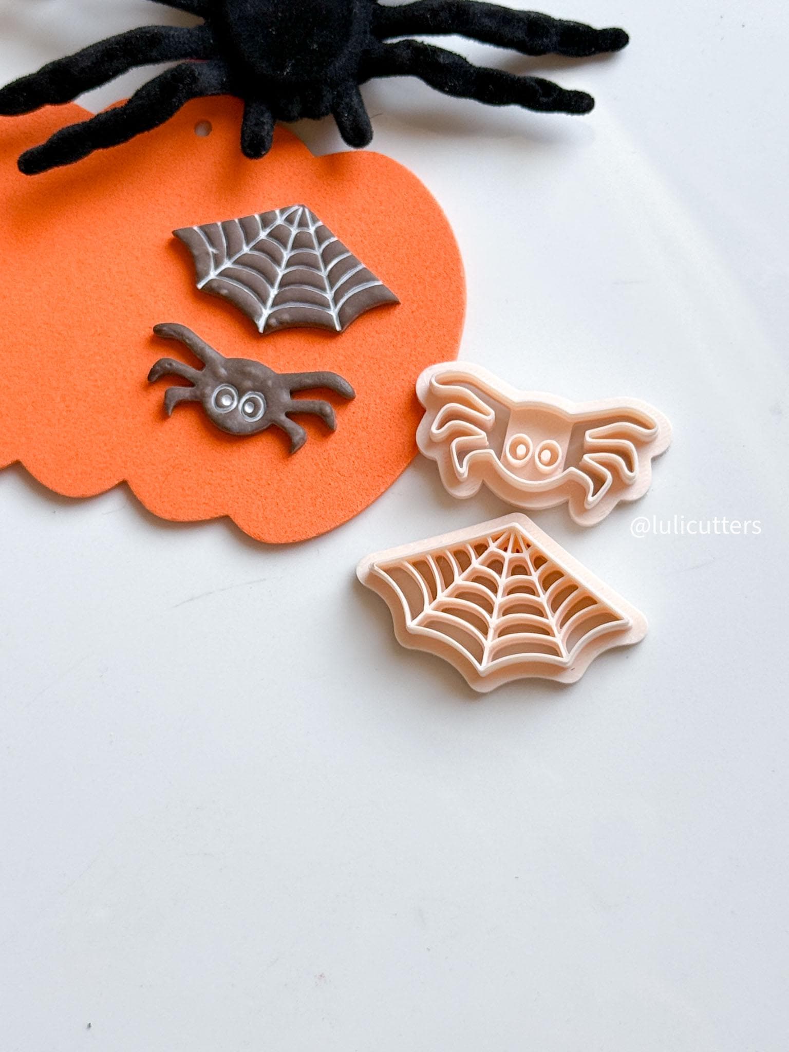 Spider & Web Polymer Clay Cutter Set: Halloween Earring Jewelry
