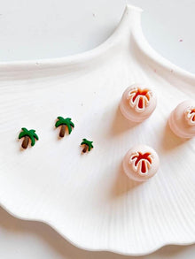 Mini Palm Tree Cutter Set 8mm, 10mm, 12mm Clay Cutters for Tiny Tropical Details