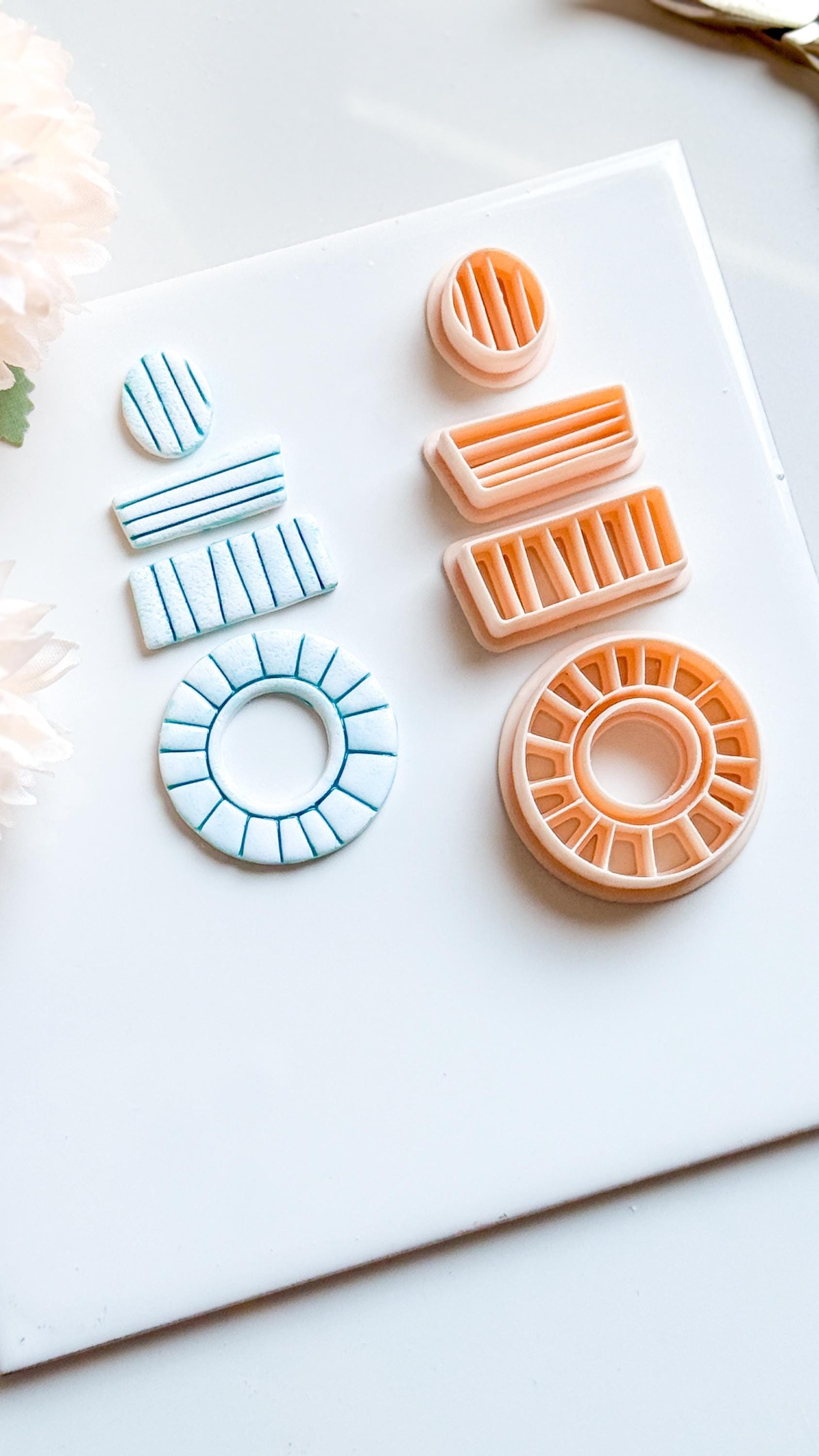 Deco Polymer Clay Cutter Set: Geometric Jewelry Molds - 4-Piece