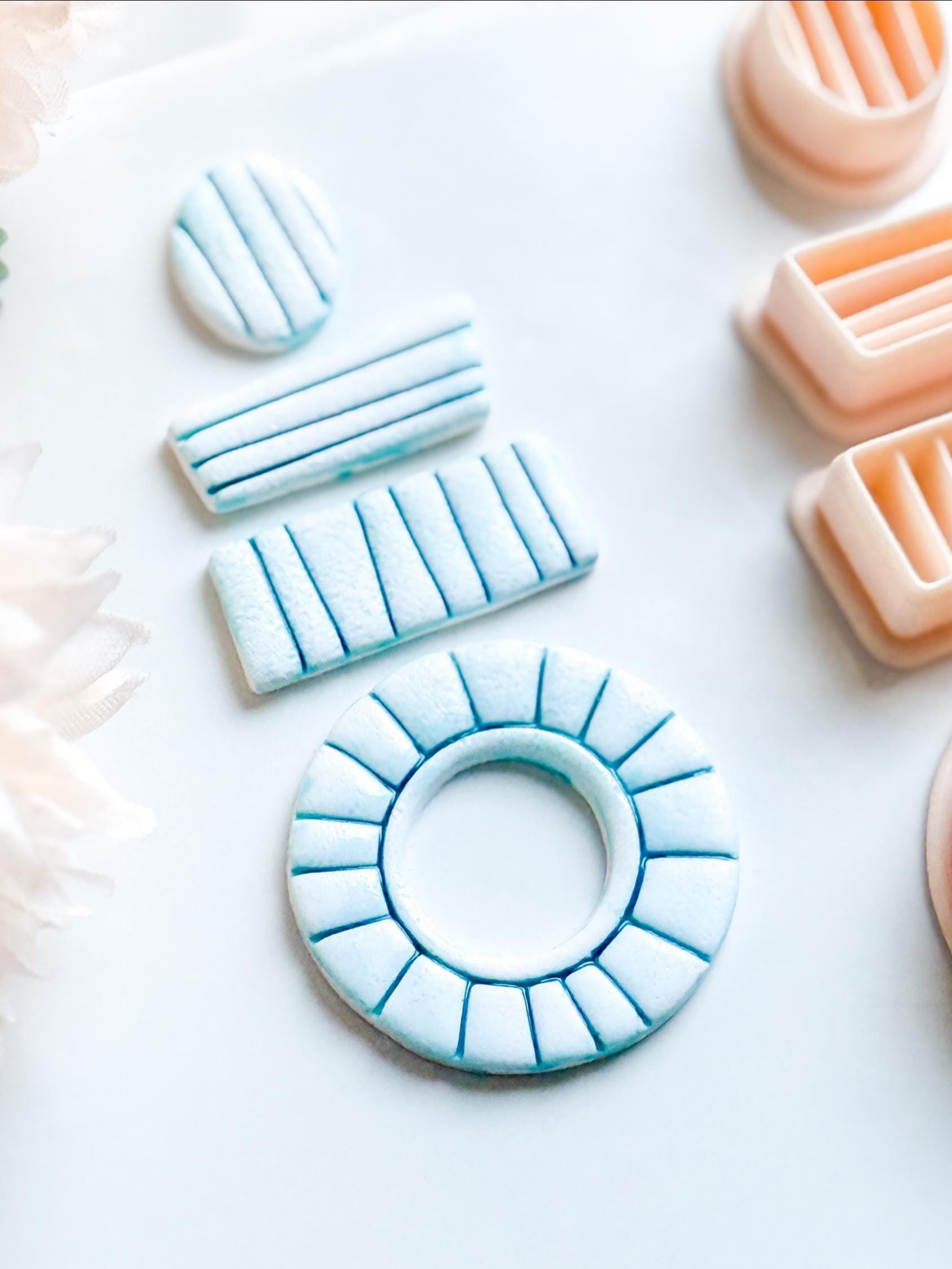 Deco Polymer Clay Cutter Set: Geometric Jewelry Molds - 4-Piece