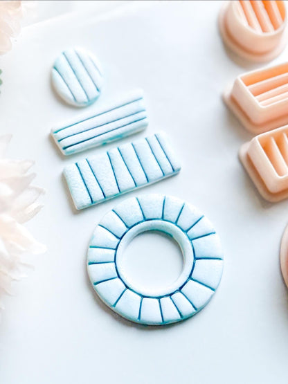 Deco Polymer Clay Cutter Set: Geometric Jewelry Molds - 4-Piece