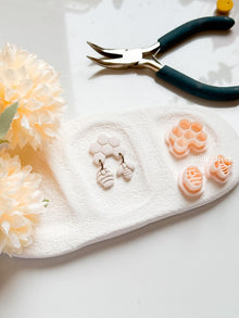Bee & Honeycomb Polymer Clay Cutter Set: Earring Making Supplies