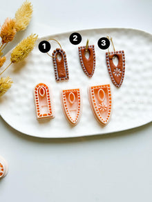 Charm Polymer Clay Cutter Set Arch & Shield DIY Clay Earrings