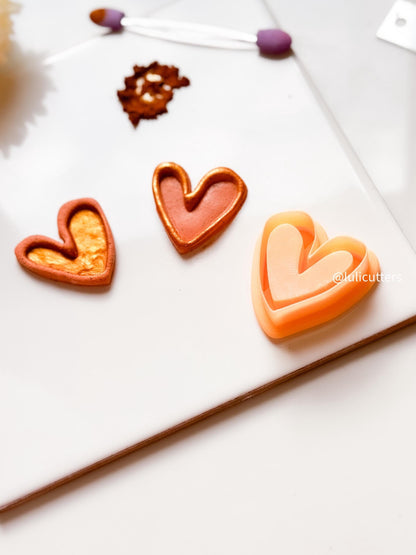 Stamped Heart Clay Cutter: Polymer Clay Jewelry Supplies